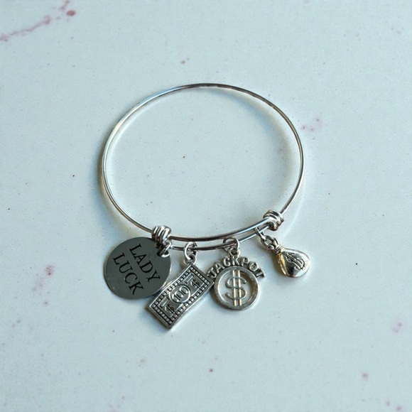 Jewelry - Gamblers Lucky Bracelet with 4 Lucky Charms